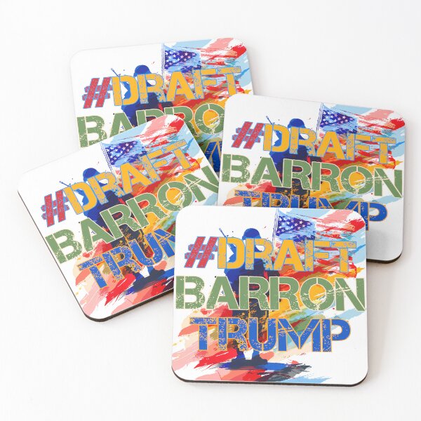 Item preview, #DraftBarronTrump Graffiti Meme - Patriotic Political Art Print designed and sold by DesignArtist.ia.