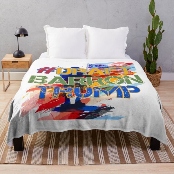 Item preview, #DraftBarronTrump Graffiti Meme - Patriotic Political Art Print designed and sold by DesignArtist.ia.