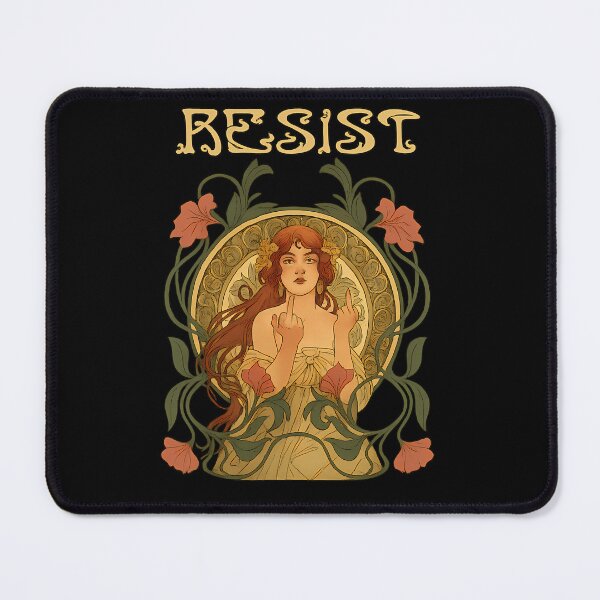 Item preview, Resist Art Nouveau Mucha Anti-Trump Women Feminist Resist designed and sold by KB-Store.