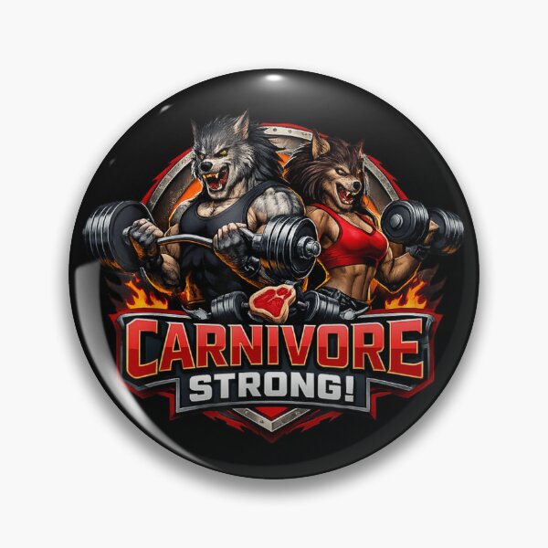 Item preview, Carnivore Strong Fitness Werewolf Couple Bodybuilding Weightlifting Gym Motivation Meat Diet designed and sold by LakenDraphil.