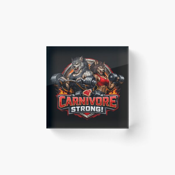 Item preview, Carnivore Strong Fitness Werewolf Couple Bodybuilding Weightlifting Gym Motivation Meat Diet designed and sold by LakenDraphil.