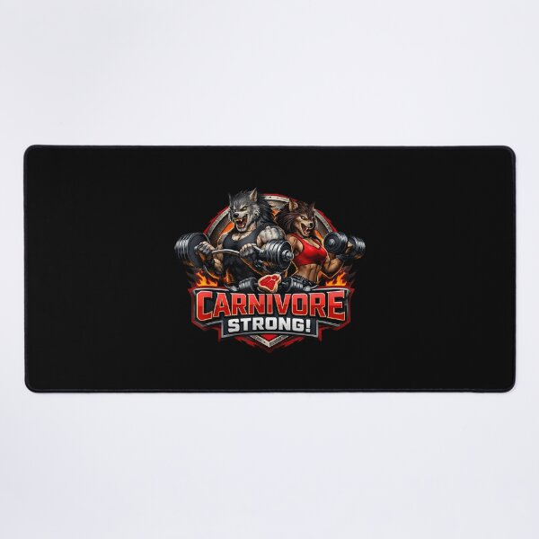 Item preview, Carnivore Strong Fitness Werewolf Couple Bodybuilding Weightlifting Gym Motivation Meat Diet designed and sold by LakenDraphil.