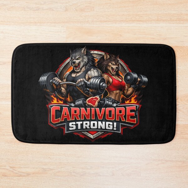 Item preview, Carnivore Strong Fitness Werewolf Couple Bodybuilding Weightlifting Gym Motivation Meat Diet designed and sold by LakenDraphil.