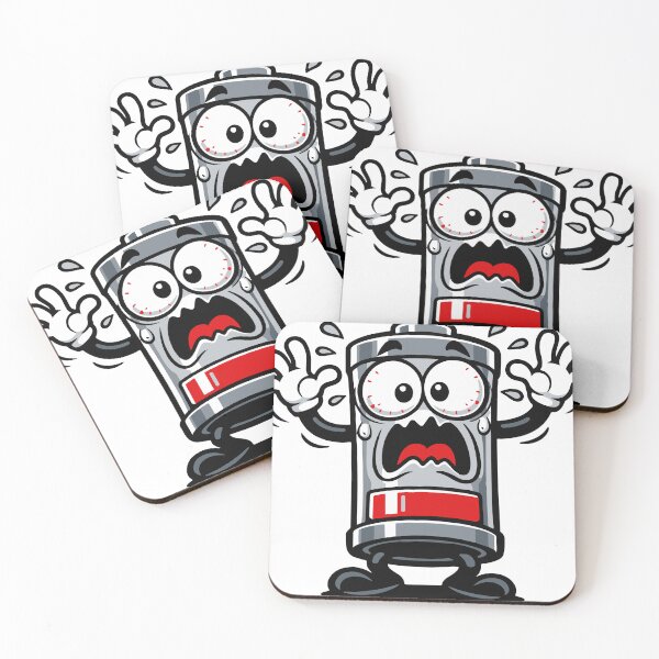 Item preview, A chaotic low-battery character expressing panic and exhaustion. The exaggerated meme expression makes the design relatable for anyone feeling drained or overwhelmed. designed and sold by Dejbar.