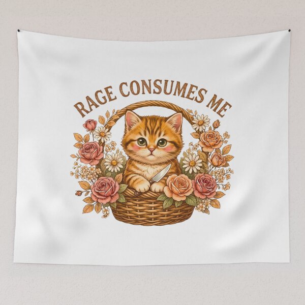 Item preview, Rage Consumes Me Cute Kitten designed and sold by LunaMagicStudio.