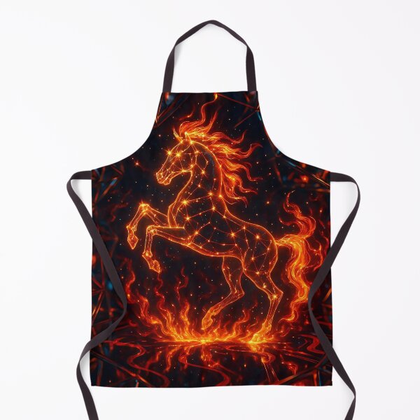 Item preview, Flaming Zodiac Horse Cosmic Design designed and sold by AI-Only Creations.