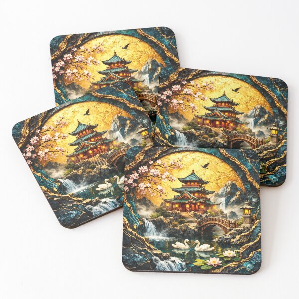 Item preview, Magical Pagoda by the Golden Moon Lake designed and sold by UnikaArto.