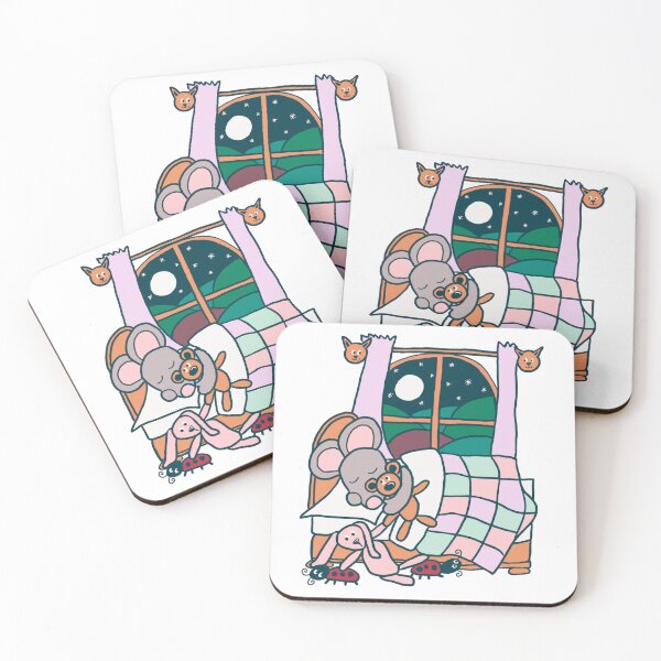 Item preview, Cute mouse sleeping children's illustration designed and sold by MondayMouse.