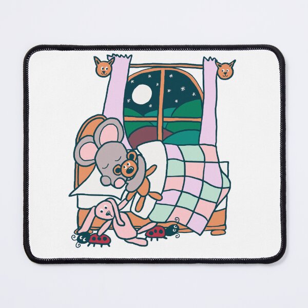 Item preview, Cute mouse sleeping children's illustration designed and sold by MondayMouse.