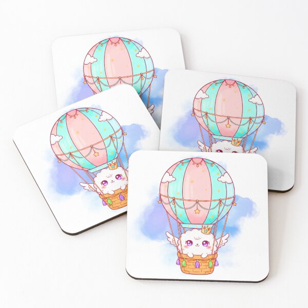 Item preview, Kawaii Dreamy Cloud Adventure Ballon – Pastel Aesthetic Series designed and sold by MBBialyPiksel.