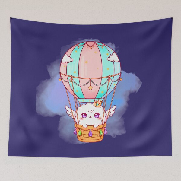 Item preview, Kawaii Dreamy Cloud Adventure Ballon – Pastel Aesthetic Series designed and sold by MBBialyPiksel.