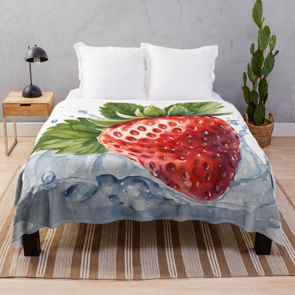 Item preview, Watercolor Strawberry Splash | Fresh Berry Fruit Illustration Aesthetic designed and sold by ChenEngEng.