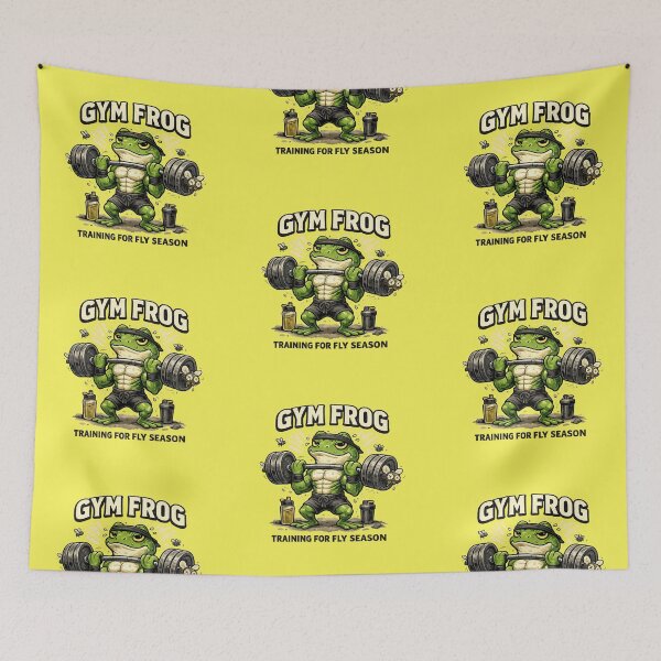 Item preview, Muscular frog at the gym designed and sold by FroggyOnly.