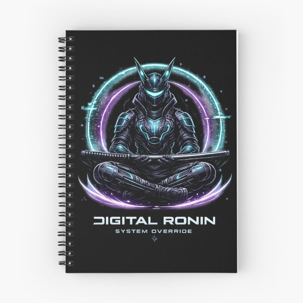 Item preview, Digital Ronin – Cyberpunk Samurai System Override | Neon Tech Warrior designed and sold by JonelCrafts.