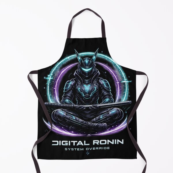 Item preview, Digital Ronin – Cyberpunk Samurai System Override | Neon Tech Warrior designed and sold by JonelCrafts.