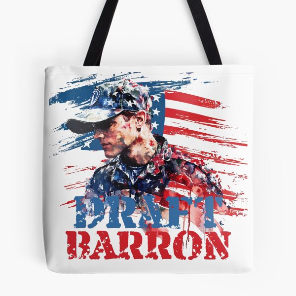 Item preview, #DraftBarronTrump Graffiti Meme - Patriotic Political Art Print designed and sold by DesignArtist.ia.