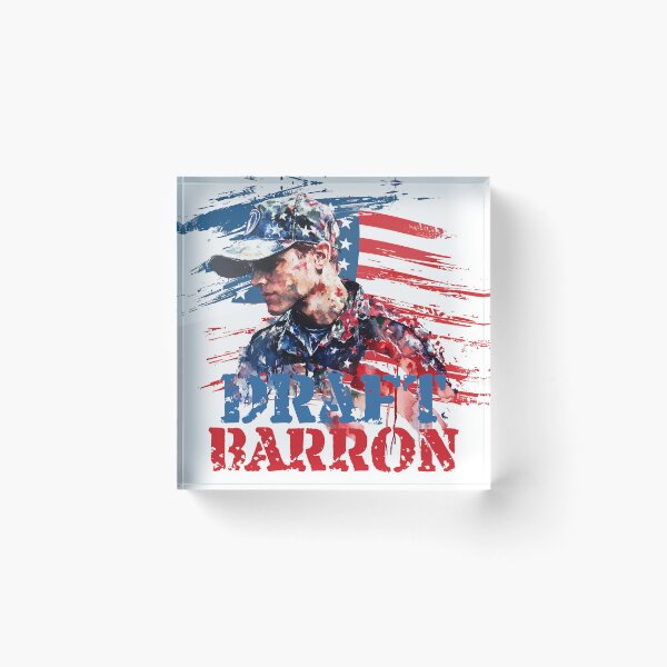 Item preview, #DraftBarronTrump Graffiti Meme - Patriotic Political Art Print designed and sold by DesignArtist.ia.