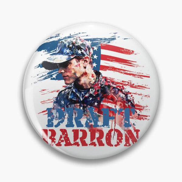 Item preview, #DraftBarronTrump Graffiti Meme - Patriotic Political Art Print designed and sold by DesignArtist.ia.