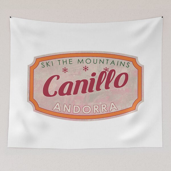 Item preview, Canillo, Andorra, Ski, textured skiing badge designed and sold by Wanderful-roads.