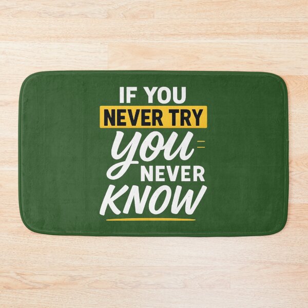 Item preview, Never Try Never Know Motivational Quote Typography designed and sold by OwnYourMood.