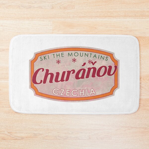 Item preview, Churáňov, Czechia, Ski, textured skiing badge designed and sold by Wanderful-roads.