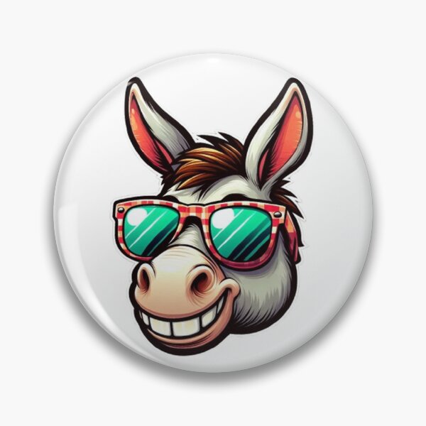 Item preview, Funny Donkey with Sunglasses – Cartoon Style designed and sold by Dogandesighn.