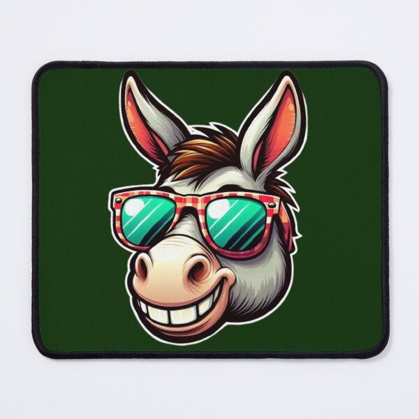 Item preview, Funny Donkey with Sunglasses – Cartoon Style designed and sold by Dogandesighn.
