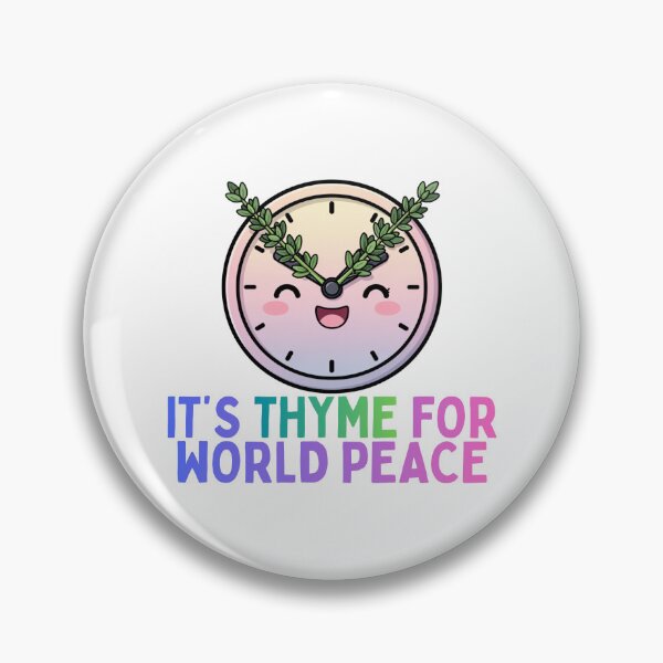 Item preview, It's Thyme For World Peace Kawaii Thyme Design designed and sold by PunTeestic.