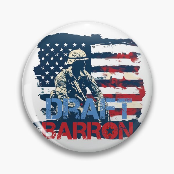 Item preview, #DraftBarronTrump Graffiti Meme - Patriotic Political Art Print designed and sold by DesignArtist.ia.