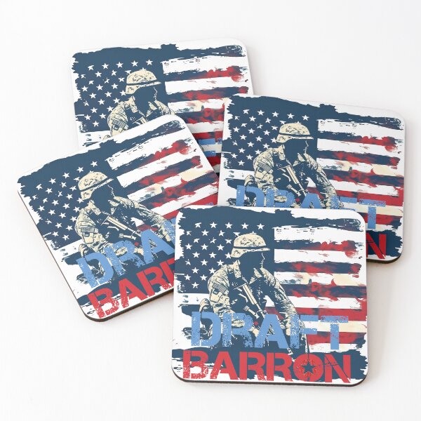 Item preview, #DraftBarronTrump Graffiti Meme - Patriotic Political Art Print designed and sold by DesignArtist.ia.