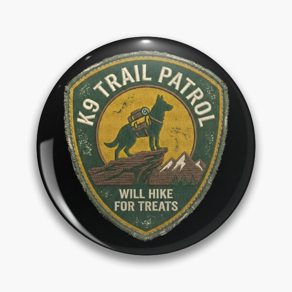 Item preview, K9 Trail Patrol T-Shirt — Will Hike for Treats, Funny Dog Hiking Gift, German Shepherd Dog Owner Tee designed and sold by Luminari Creations.