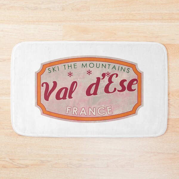 Item preview, Val d'Ese, France, Ski, textured skiing badge designed and sold by Wanderful-roads.