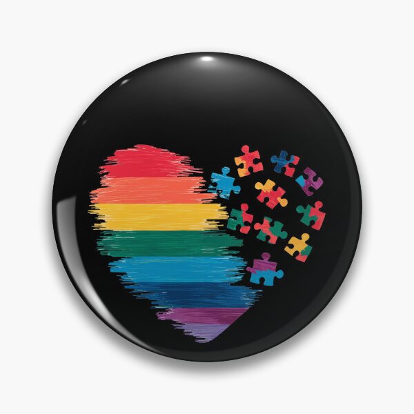 Item preview, Autism Heart Rainbow ASD Awareness designed and sold by smartrocket.