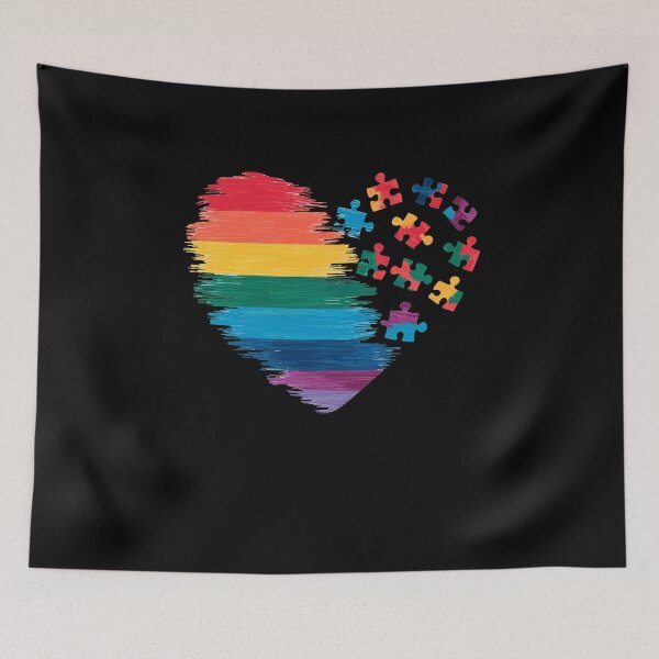 Item preview, Autism Heart Rainbow ASD Awareness designed and sold by smartrocket.