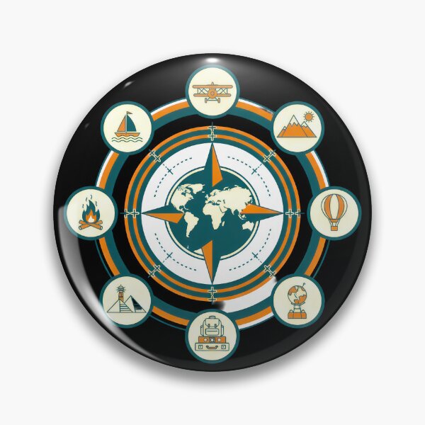 Item preview, The Ultimate Adventure Compass - Vintage Global Explorer Emblem designed and sold by AbulailArt.