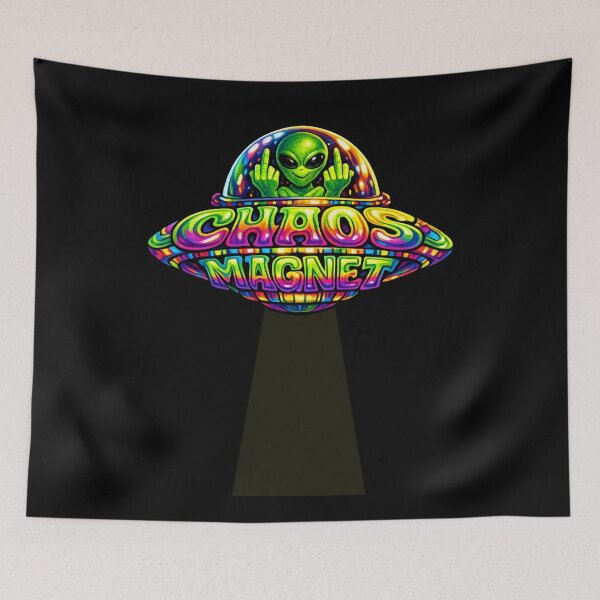 Item preview, Psychedelic Alien UFO - Chaos Magnet designed and sold by SidTastic .