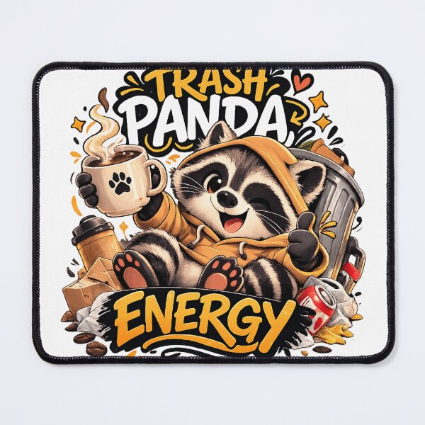 Item preview, Cute Raccoon Coffee Sticker – Trash Panda Energy Funny Raccoon Meme designed and sold by Oualibaddas.