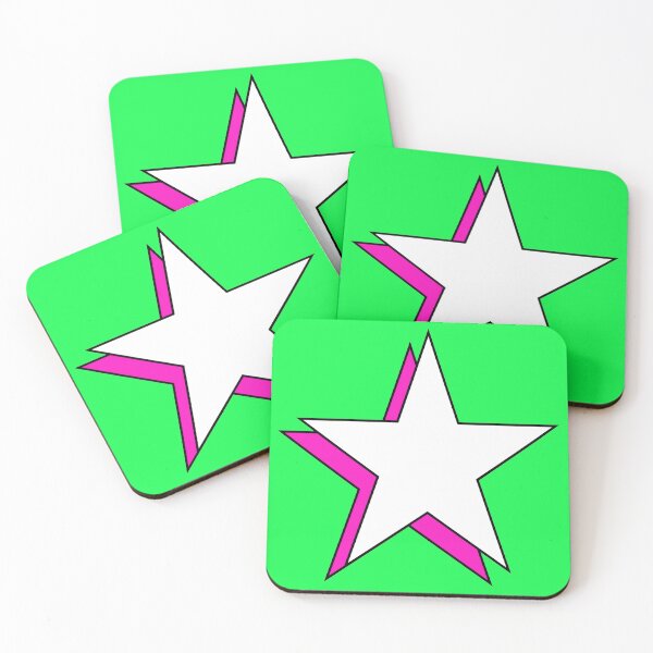 Item preview, Preppy Pink White Minimalist Y2K Aesthetic Offset Shadow Star designed and sold by Aesthetic Crew.