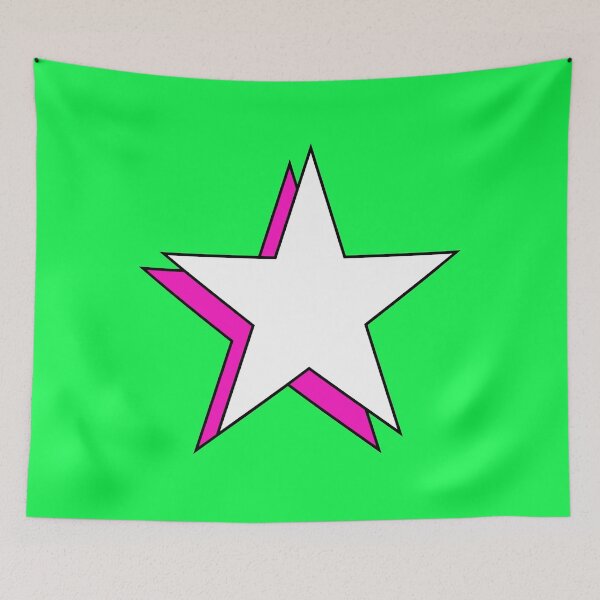 Item preview, Preppy Pink White Minimalist Y2K Aesthetic Offset Shadow Star designed and sold by Aesthetic Crew.