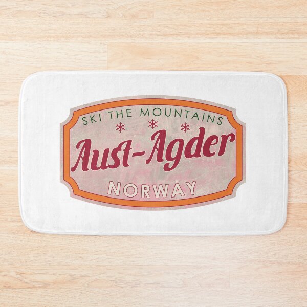 Item preview, Aust-Agder, Norway, Ski, textured skiing badge designed and sold by Wanderful-roads.