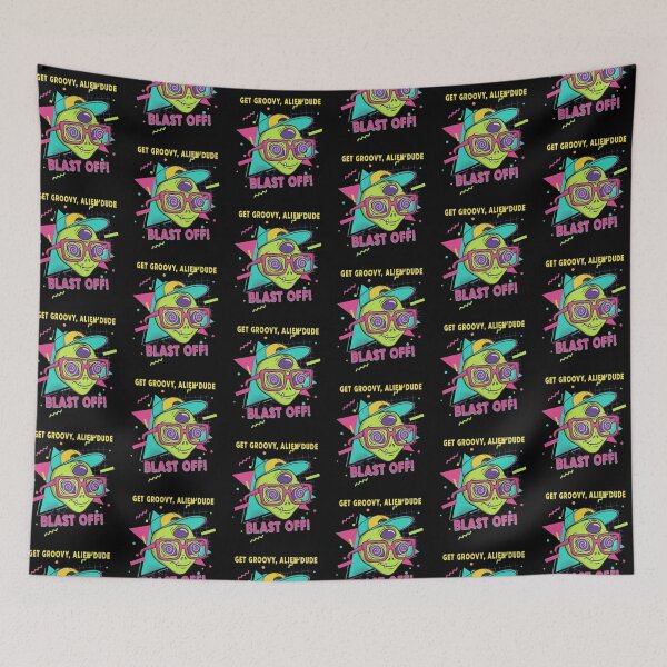 Item preview, Get Groovy, Alien Dude – Retro Sci-Fi Vibes designed and sold by Dogandesighn.