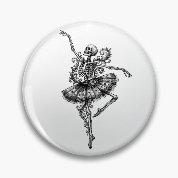 Item preview, skeleton ballerina Cute Ballet Christmas Dance Design designed and sold by DashBliss.