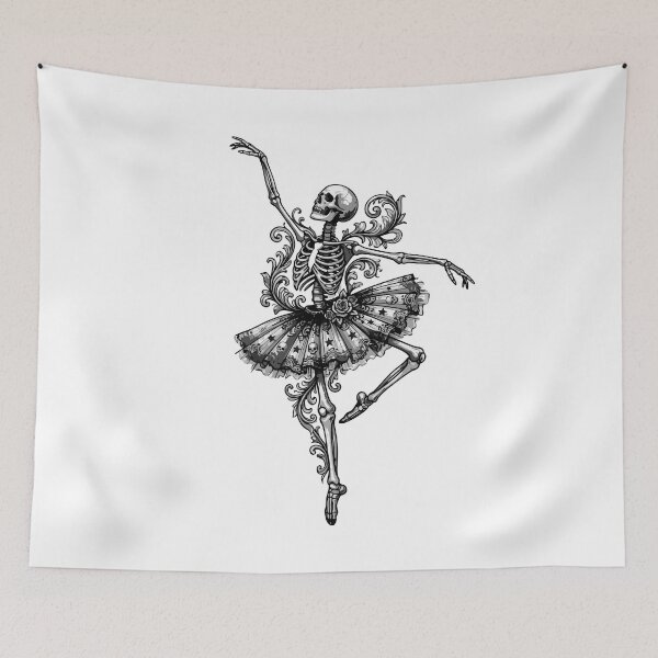 Item preview, skeleton ballerina Cute Ballet Christmas Dance Design designed and sold by DashBliss.