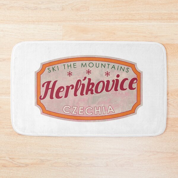 Item preview, Herlíkovice, Czechia, Ski, textured skiing badge designed and sold by Wanderful-roads.