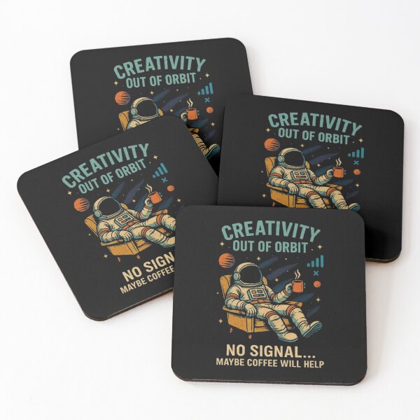 Item preview, Creativity Out of Orbit – Funny Astronaut Coffee & Creative Humor Design designed and sold by Dogandesighn.