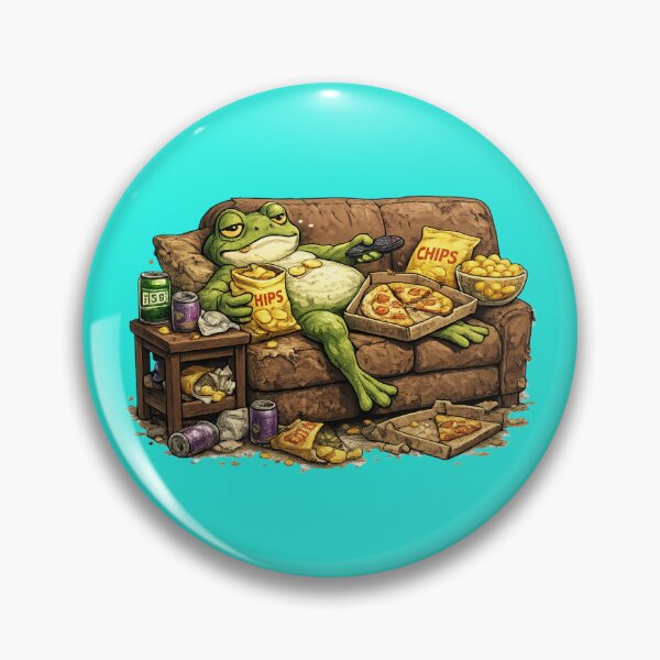 Item preview, Relaxed frog and messy snacks designed and sold by FroggyOnly.