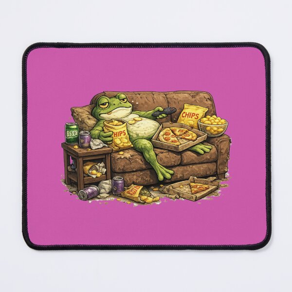 Item preview, Relaxed frog and messy snacks designed and sold by FroggyOnly.