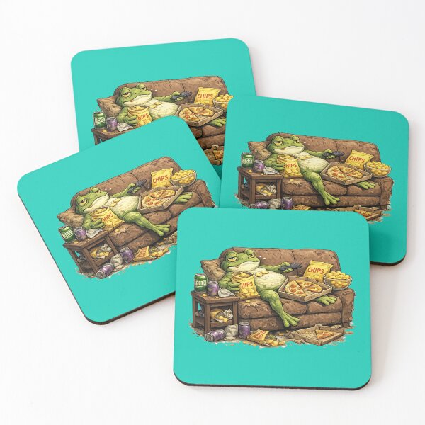 Item preview, Relaxed frog and messy snacks designed and sold by FroggyOnly.