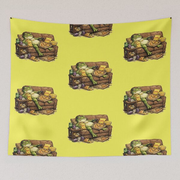 Item preview, Relaxed frog and messy snacks designed and sold by FroggyOnly.