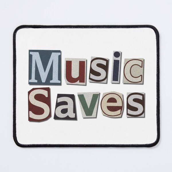Item preview, Music Saves – Collage Typography Design designed and sold by tviyluv.